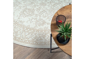 Vintage Rond vloerkleed Harmony Creme