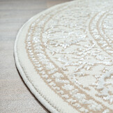 Rond vintage vloerkleed Harmony Creme