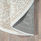 Rond vintage vloerkleed Harmony Creme