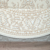 Rond vintage vloerkleed Harmony Creme