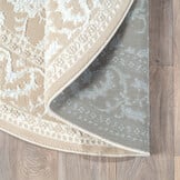 Rond vintage vloerkleed Harmony Beige