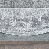 Rond vintage vloerkleed Harmony Lichtgrijs