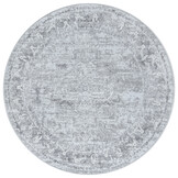 Rond vintage vloerkleed Harmony Lichtgrijs