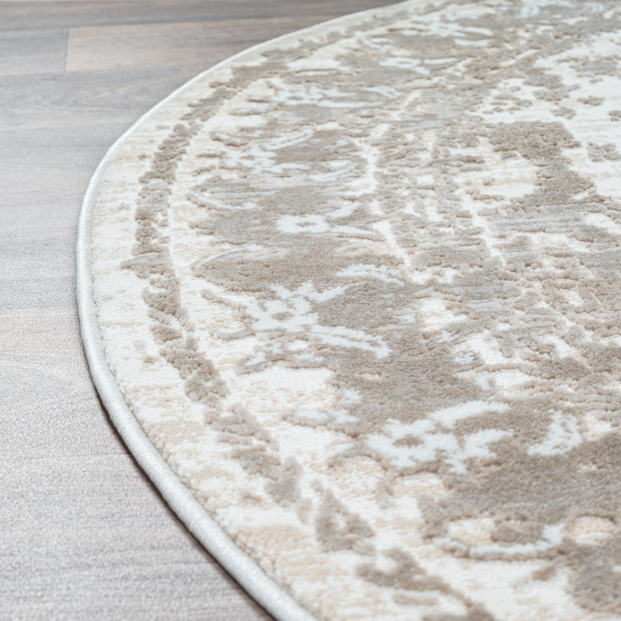 Rond vintage vloerkleed Harmony Beige