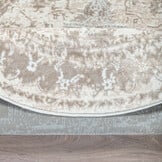 Rond vintage vloerkleed Harmony Beige