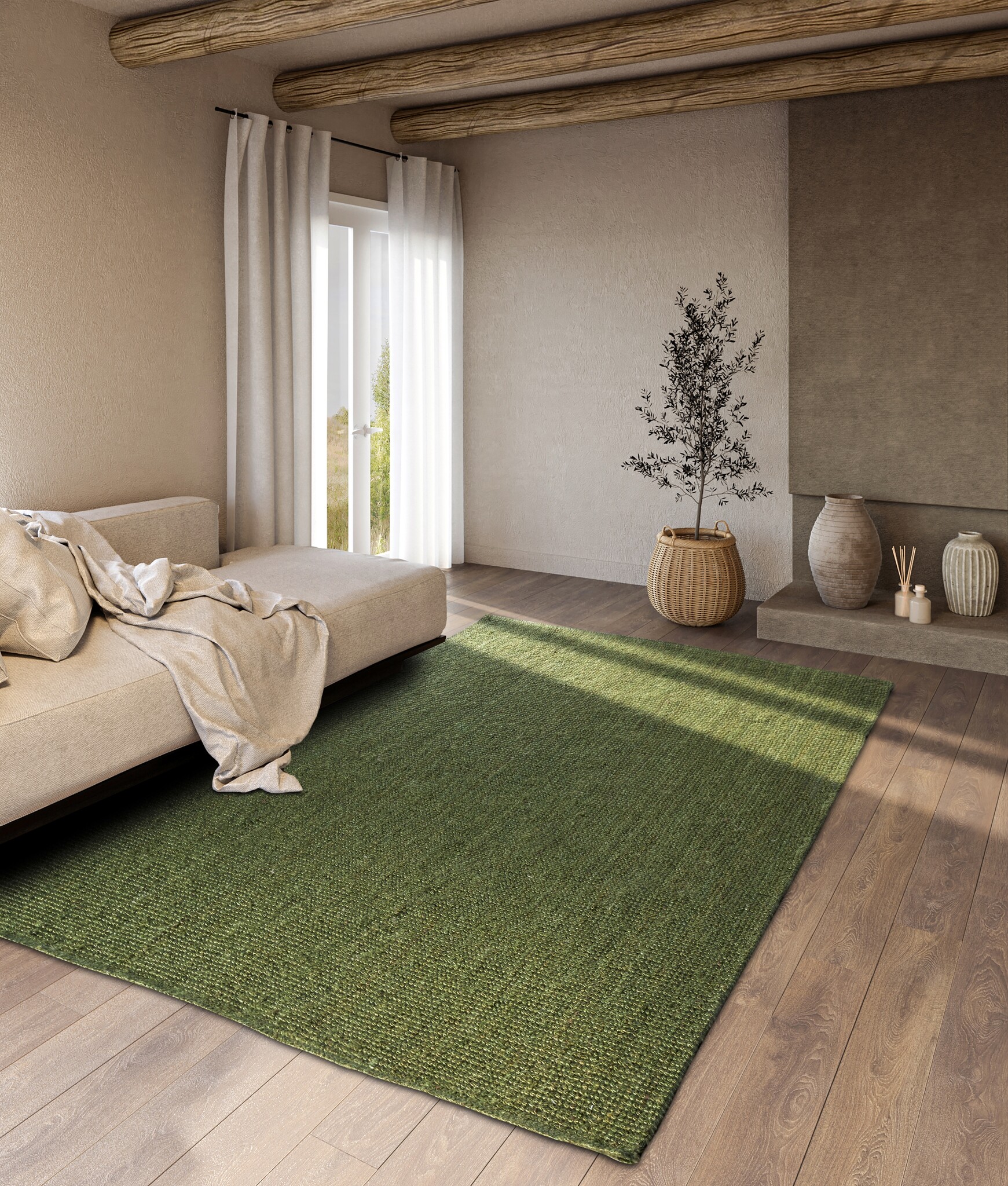 Villeroy & Boch Rosalie Jute Vloerkleed Jungle Groen - 160X230CM