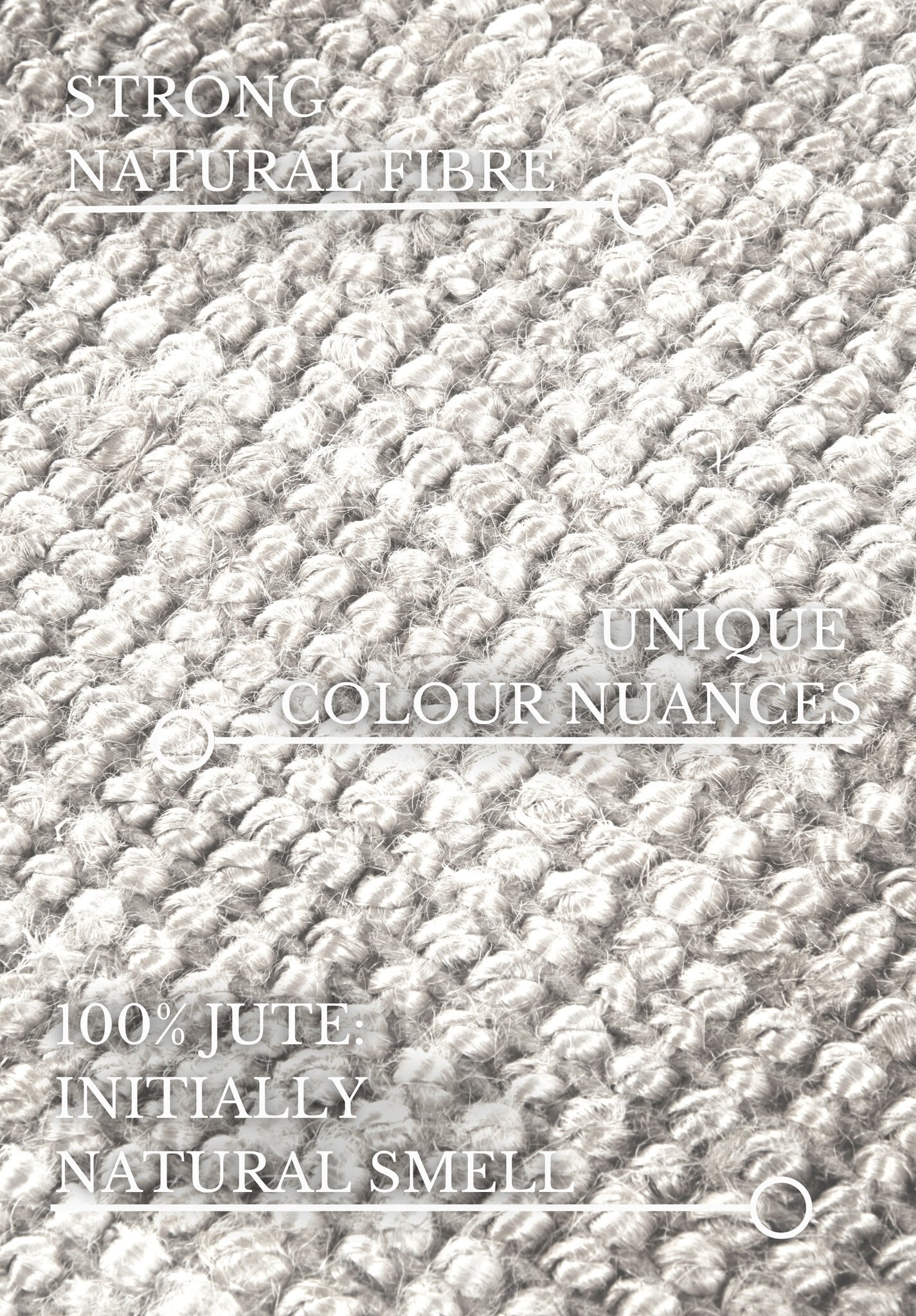 Villeroy & Boch Rosalie Jute Vloerkleed Wit - 160x230cm