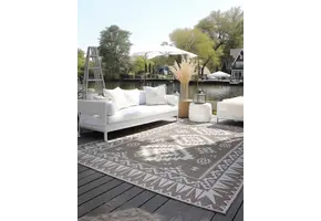 Elle Decoration Gemini Buitenkleed Dubbelzijdig Vloerkleed Linnen - 200x290CM