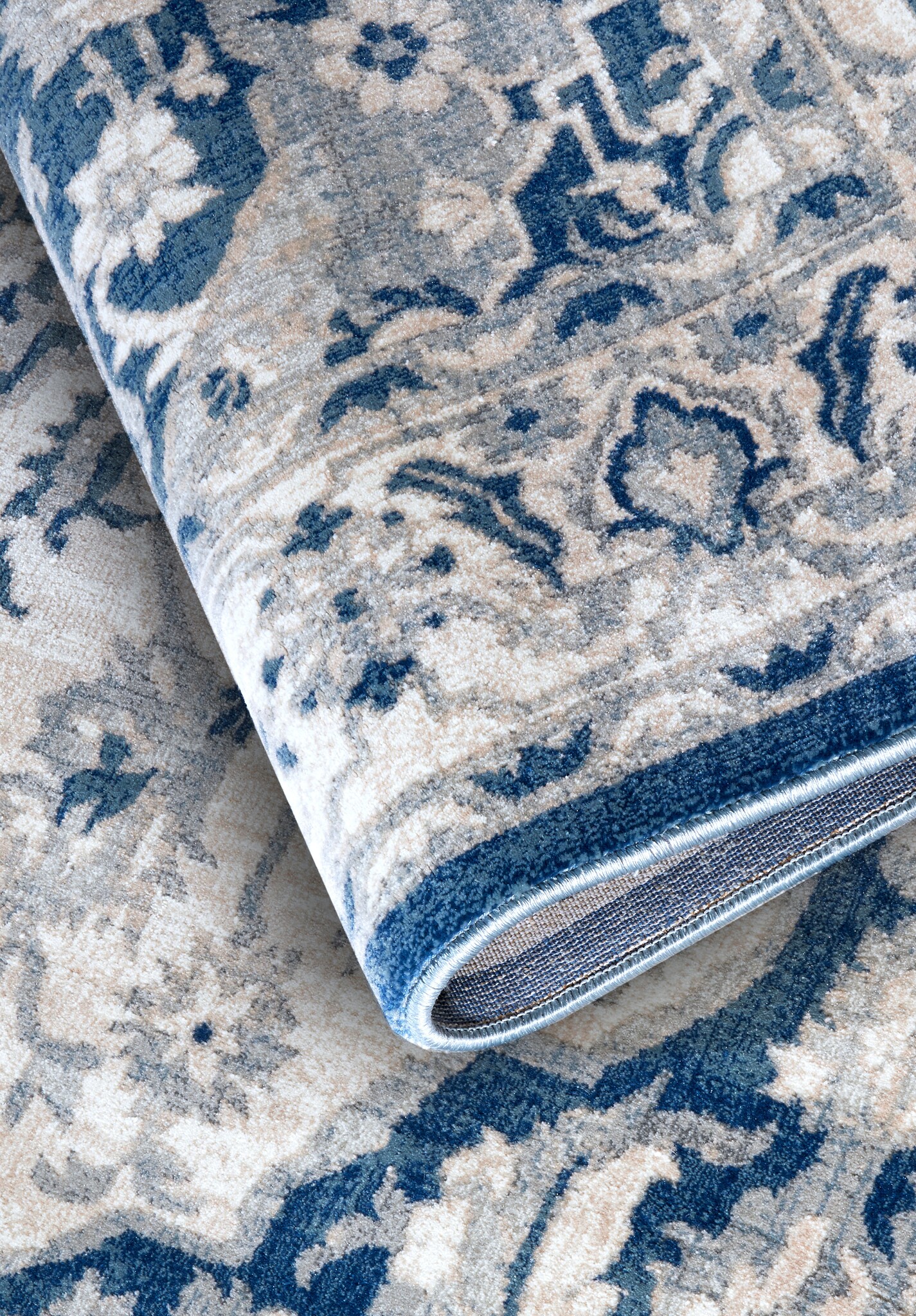Villeroy & Boch Gabrielle Laagpolig Vintage Vloerkleed Creme Blauw - 160x230CM