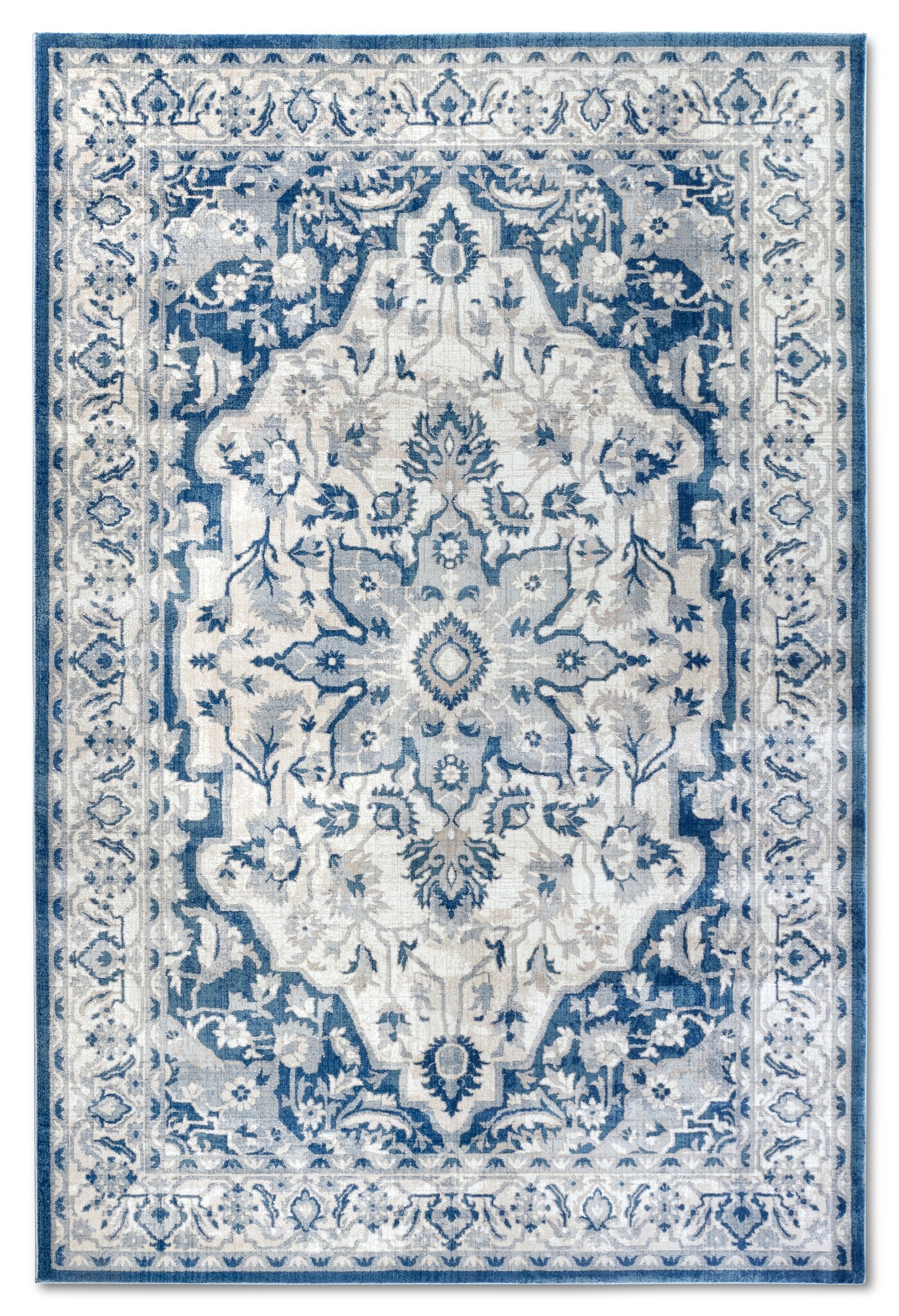 Villeroy & Boch Gabrielle Laagpolig Vintage Vloerkleed Creme Blauw - 160x230CM