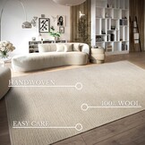 Villeroy & Boch Francois Handgeweven Wol Vloerkleed Wit - 160230CM