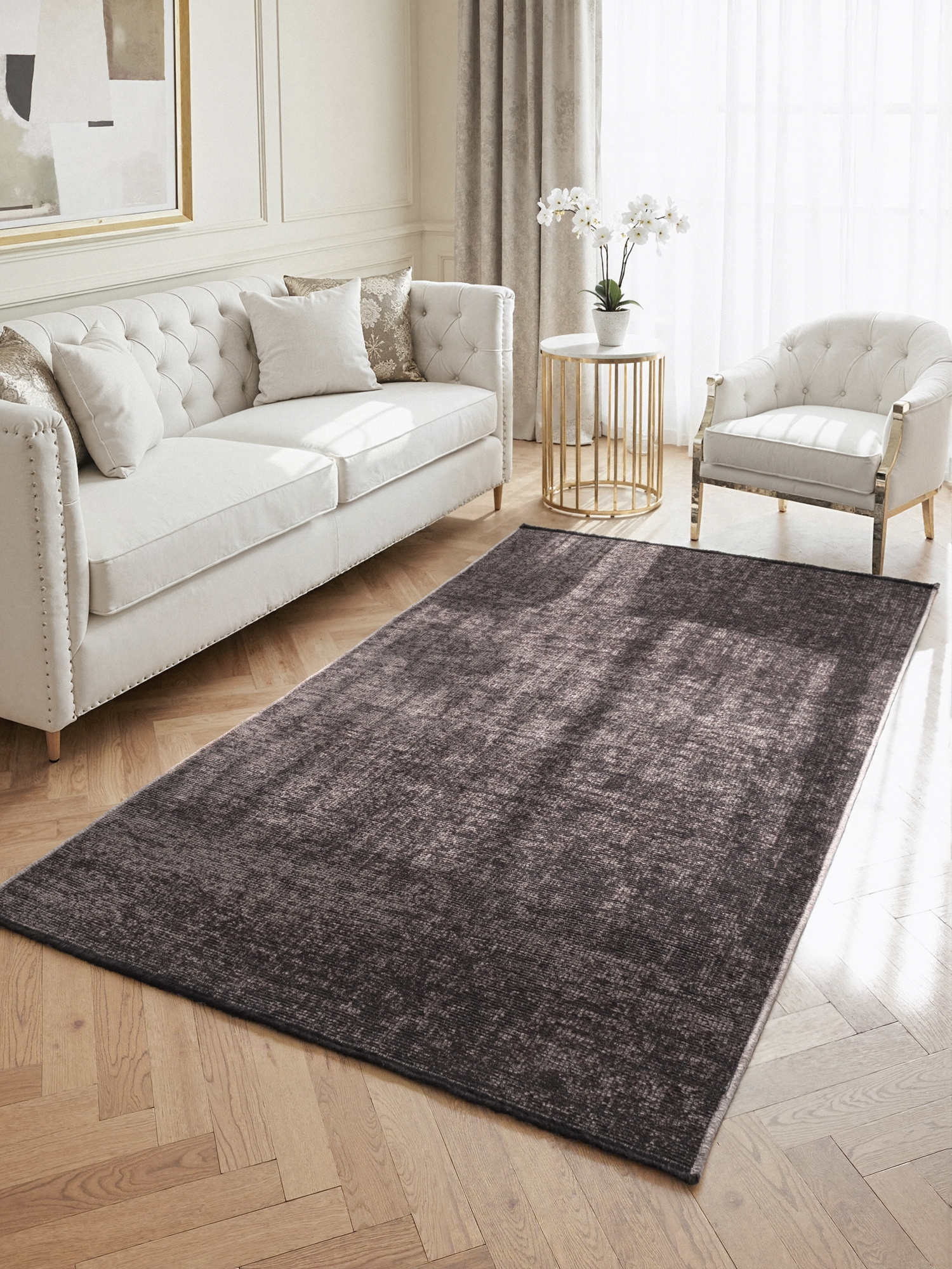 Elle Decoration Brilliance Laagpolig Vloerkleed Bruin - Copy
