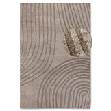 Elle Decoration Japandi Hoogpolig Vloerkleed Beige - 160x235CM