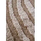 Elle Decoration Japandi Hoogpolig Vloerkleed Beige - 160x235CM