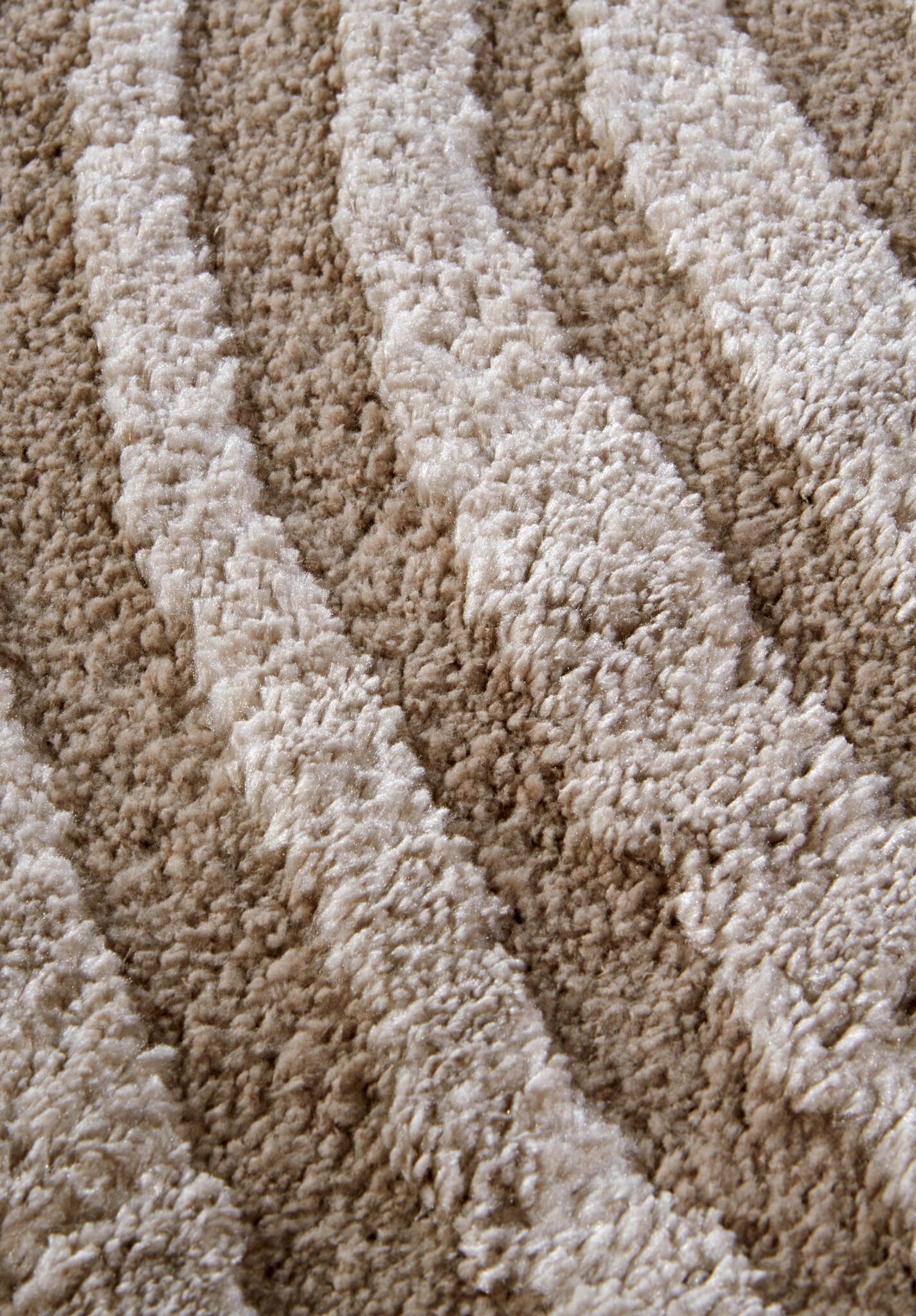 Elle Decoration Japandi Hoogpolig Vloerkleed Beige - 160x235CM