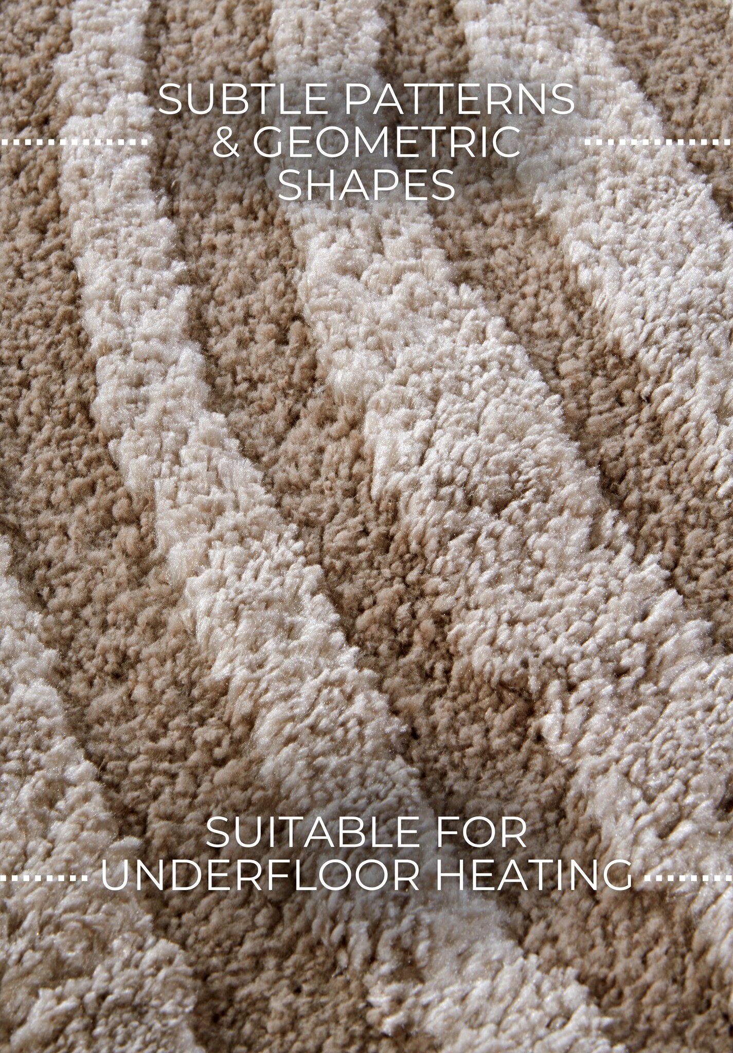 Elle Decoration Japandi Hoogpolig Vloerkleed Beige - 160x235CM