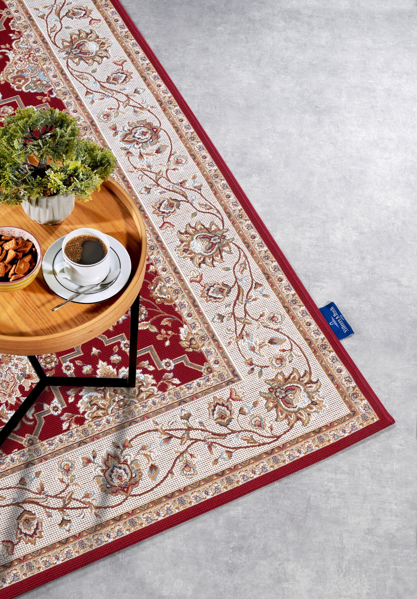Villeroy & Boch Klassiek Buitenkleed Rood Creme - 160x235CM