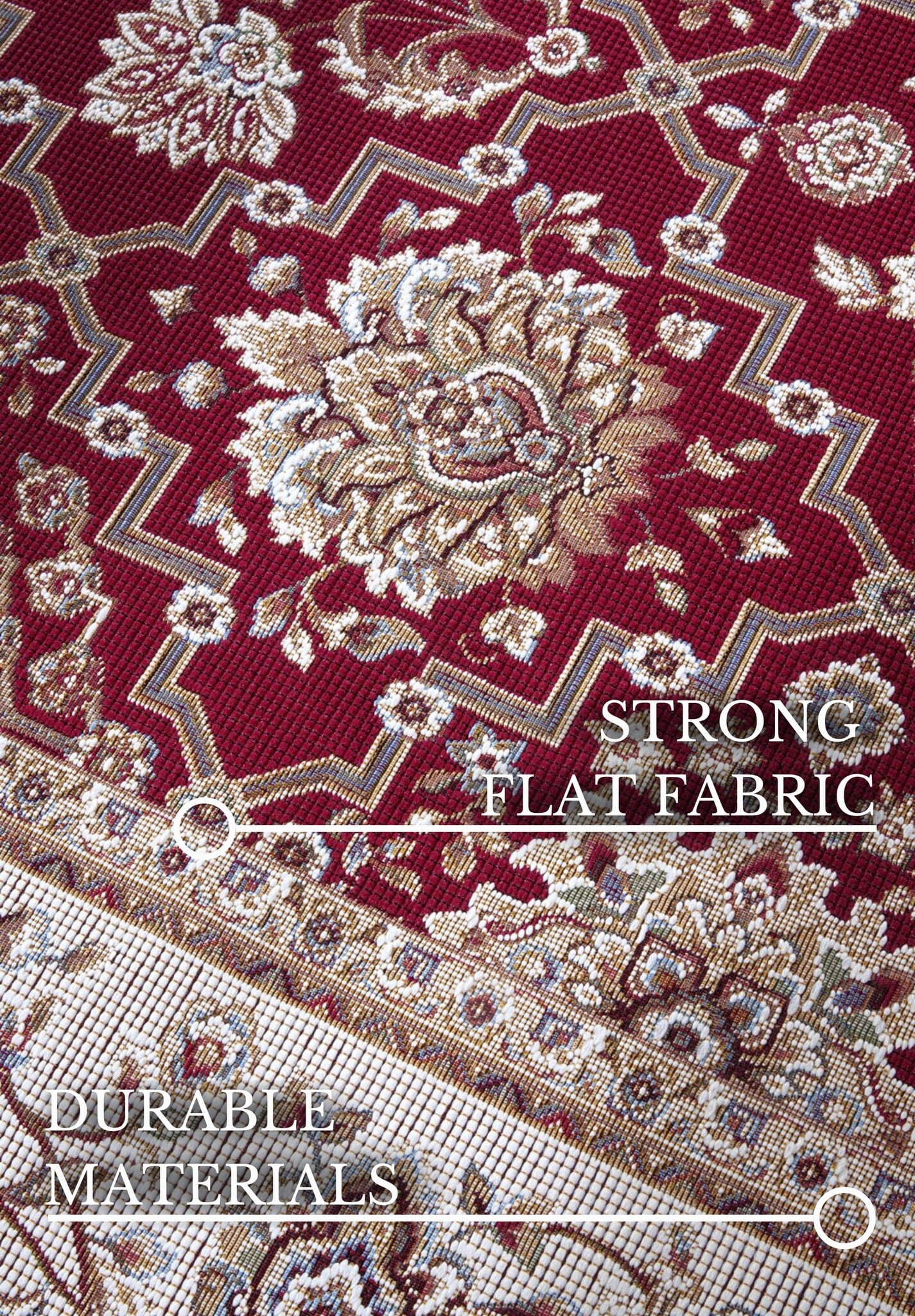Villeroy & Boch Klassiek Buitenkleed Rood Creme - 160x235CM