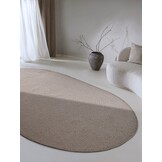 Villeroy & Boch Francois Ovaal Handgeweven Wol Vloerkleed Linnen Beige - 160x230CM