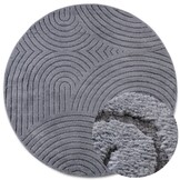 Elle Decoration New York Japandi Rond Vloerkleed Antraciet - 160CM rond