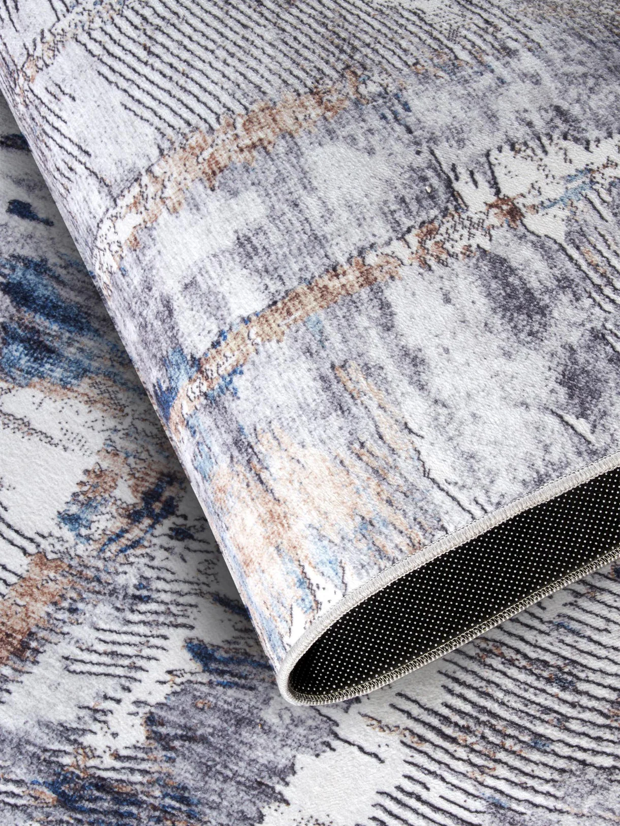 Elle Decoration Saveh Laagpolig Vloerkleed Blauw Beige - 120x160CM