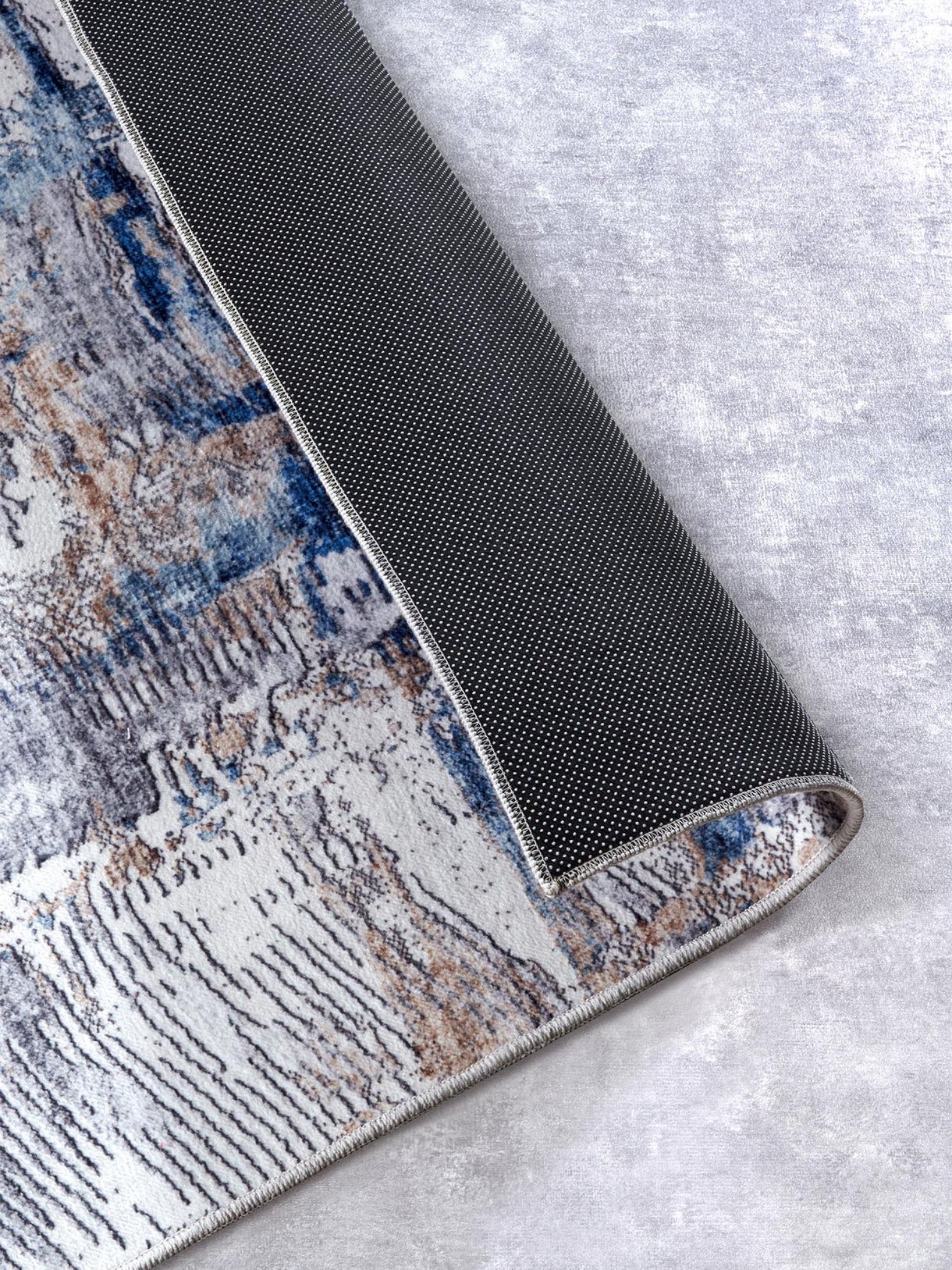 Elle Decoration Saveh Laagpolig Vloerkleed Blauw Beige - 120x160CM