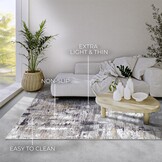 Elle Decoration Saveh Laagpolig Vloerkleed Antraciet Goud - 80x150CM