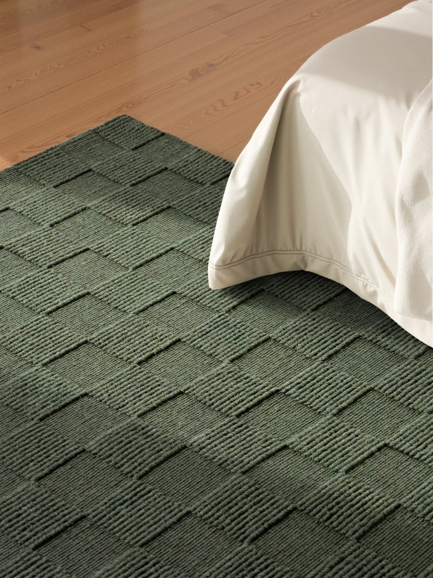 Villeroy & Boch Scala Handgeweven Wol Vloerkleed Groen - 200x300CM