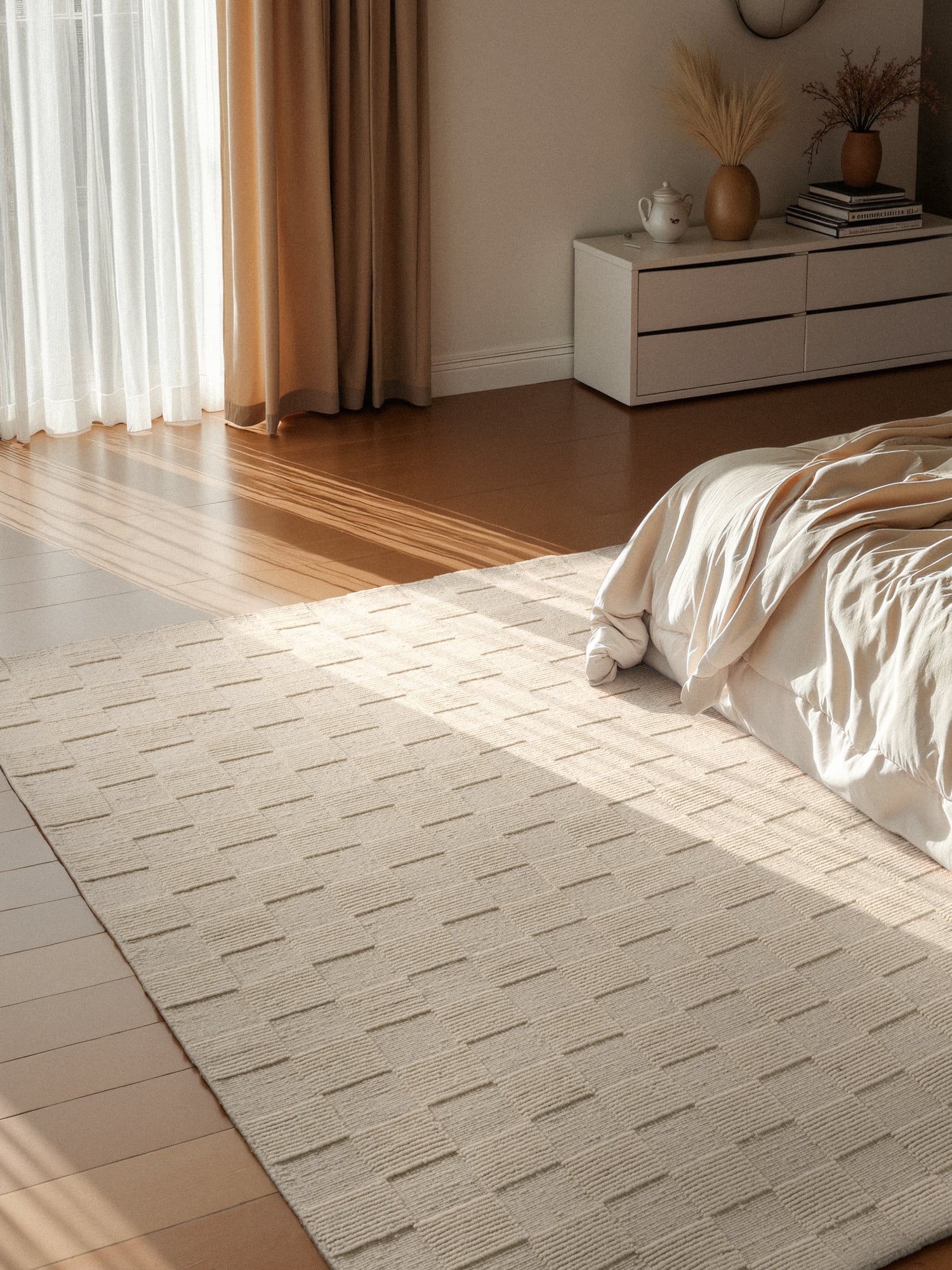 Villeroy & Boch Scala Handgeweven Wol Vloerkleed Creme Wit - 200x300 CM