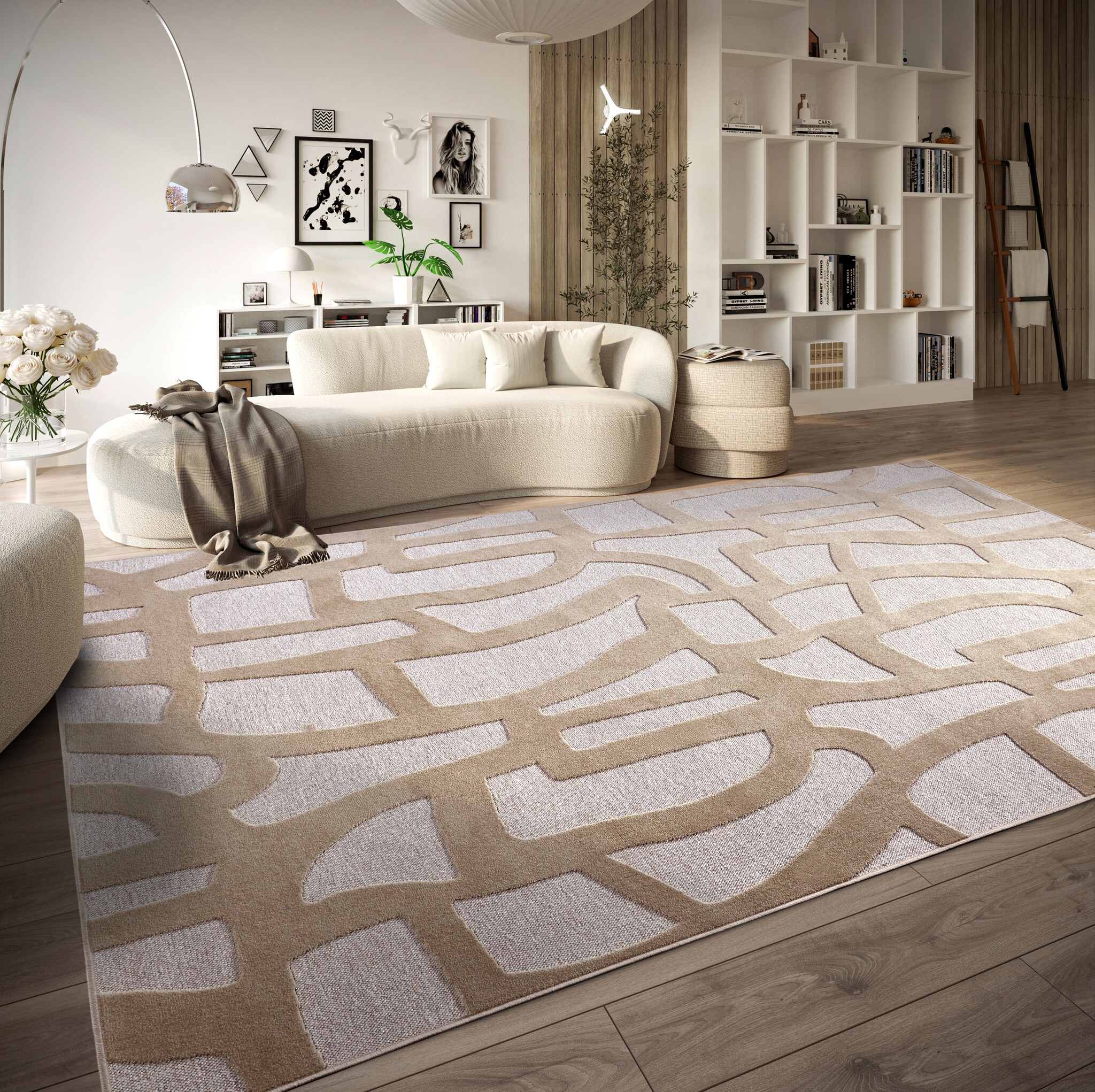 Villeroy & Boch Therese Laagpolig Vloerkleed Creme - 200x290 CM