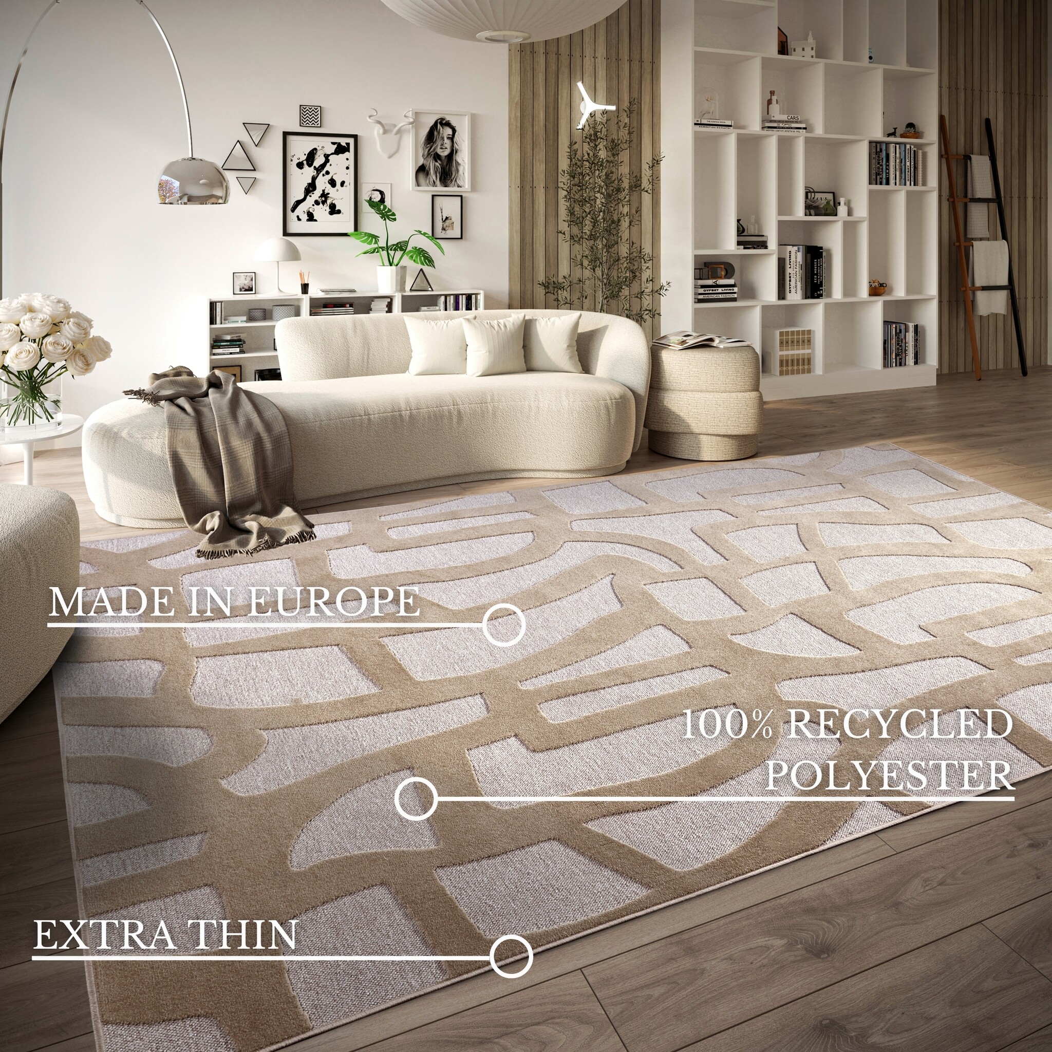 Villeroy & Boch Therese Laagpolig Vloerkleed Creme - 200x290 CM