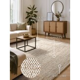Villeroy & Boch Peas Wol Jute Vloerkleed Creme Beige - 200x300 CM