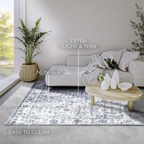 Elle Decoration Saveh Laagpolig Vloerkleed Creme Blauw - 200x290 CM