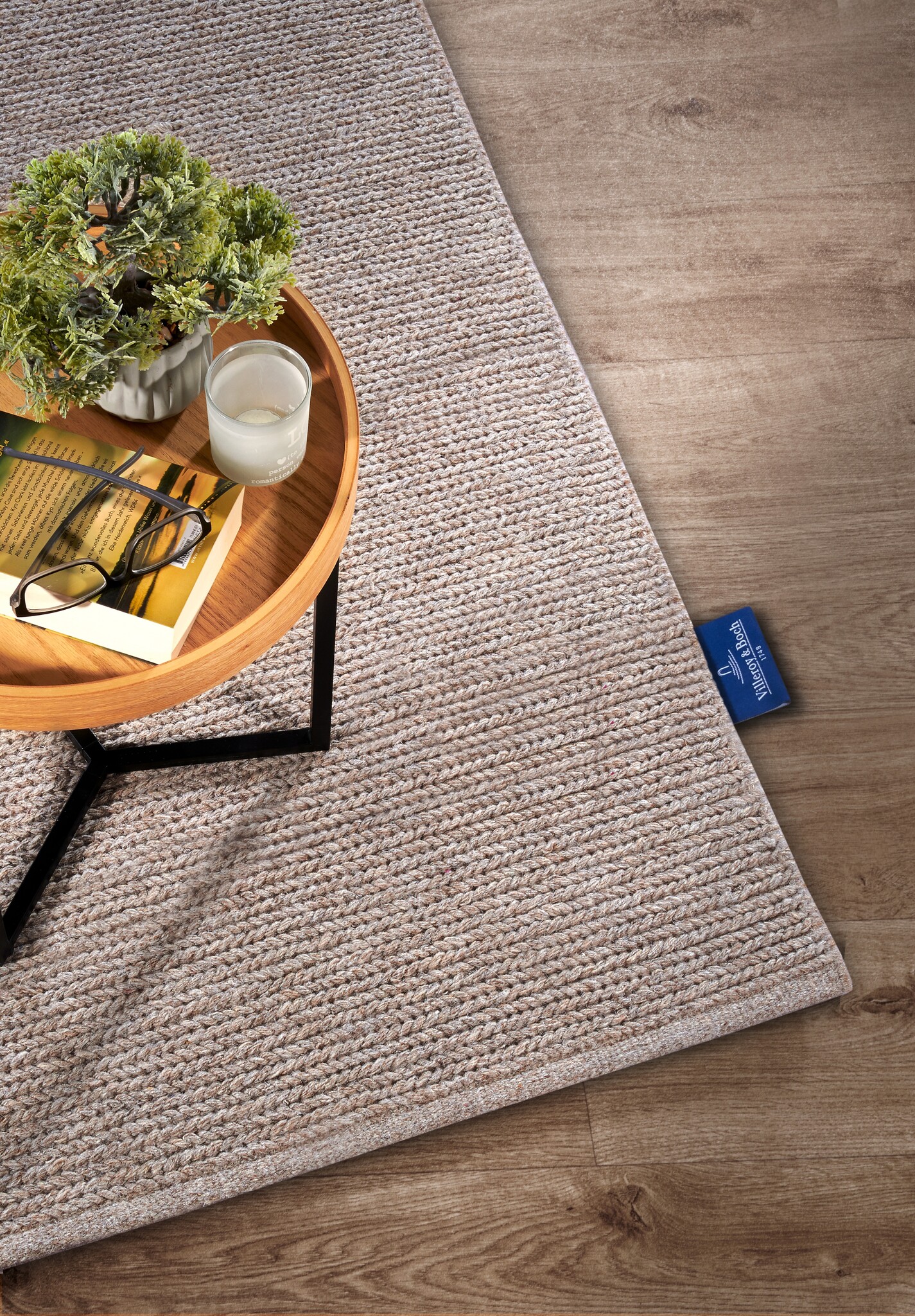 Villeroy & Boch Francois Handgeweven Wol Vloerkleed Linnen - 190x280 CM