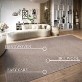 Villeroy & Boch Francois Handgeweven Wol Vloerkleed Linnen - 190x280 CM