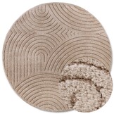 Elle Decoration New York Japandi Rond Vloerkleed Beige - 200 CM rond