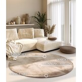 Villeroy & Boch Leon Hoogpolig Rond Vloerkleed Creme - 200 CM rond