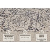 Vintage Vloerkleed Sand Creme Grijs - 200x280 CM