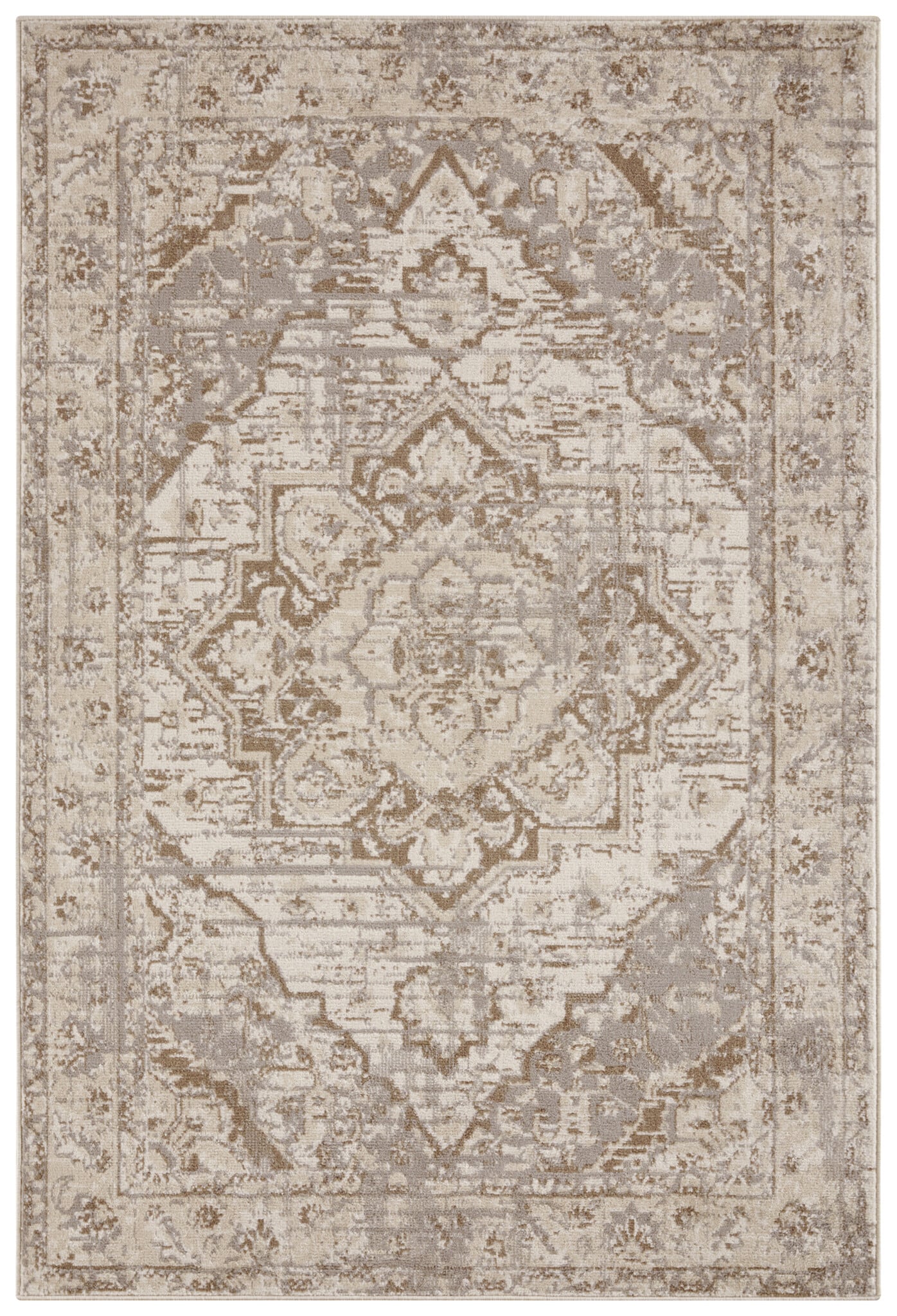 Vintage Vloerkleed Sand Beige Bruin - 240x340 CM