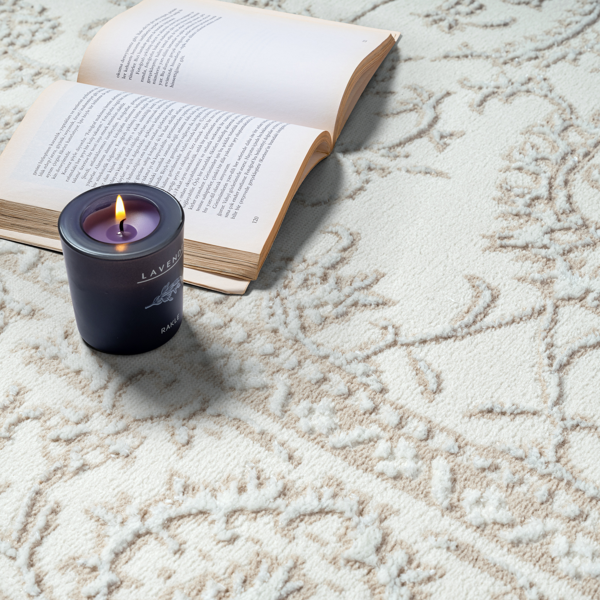 Vintage vloerkleed Harmony Creme