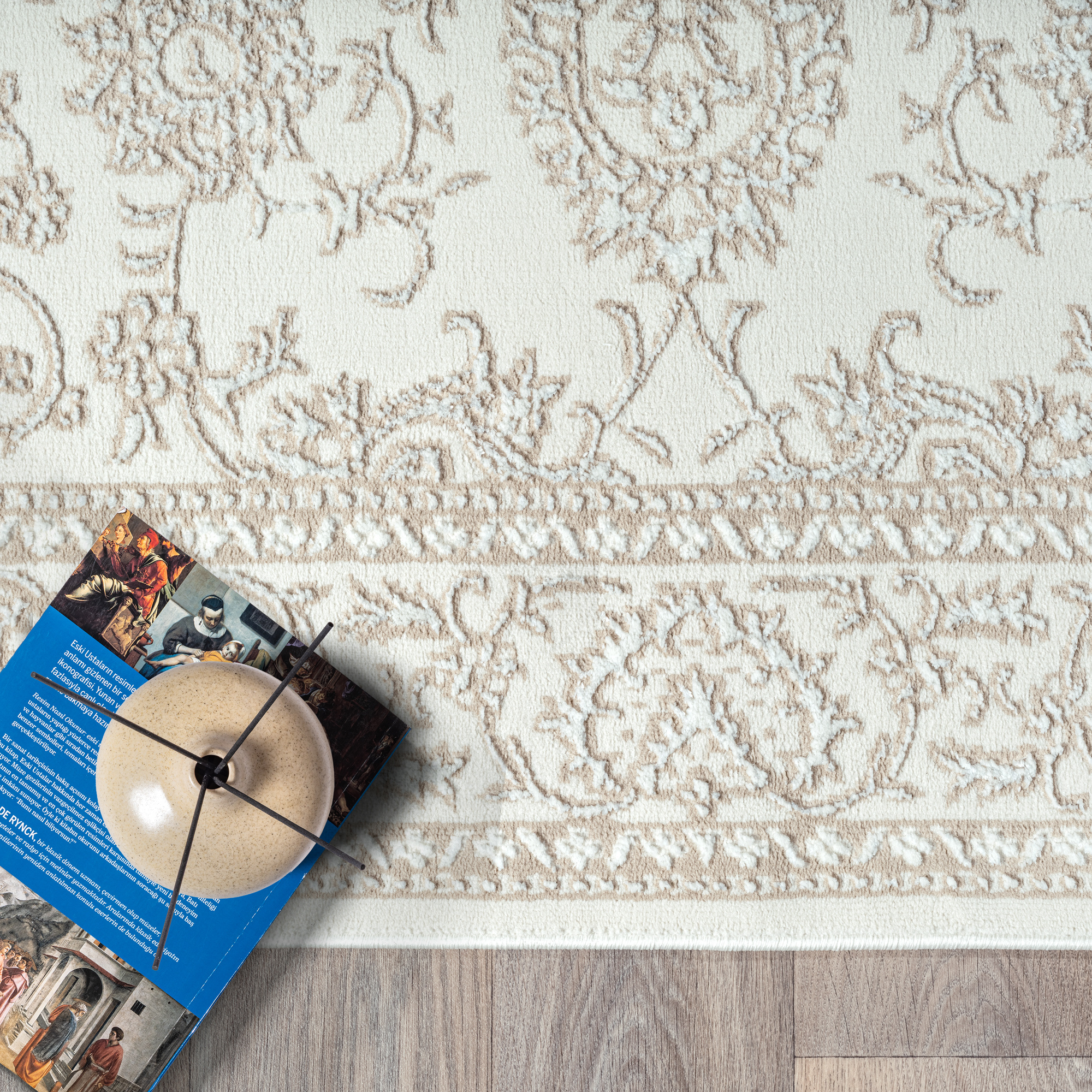 Vintage vloerkleed Harmony Creme
