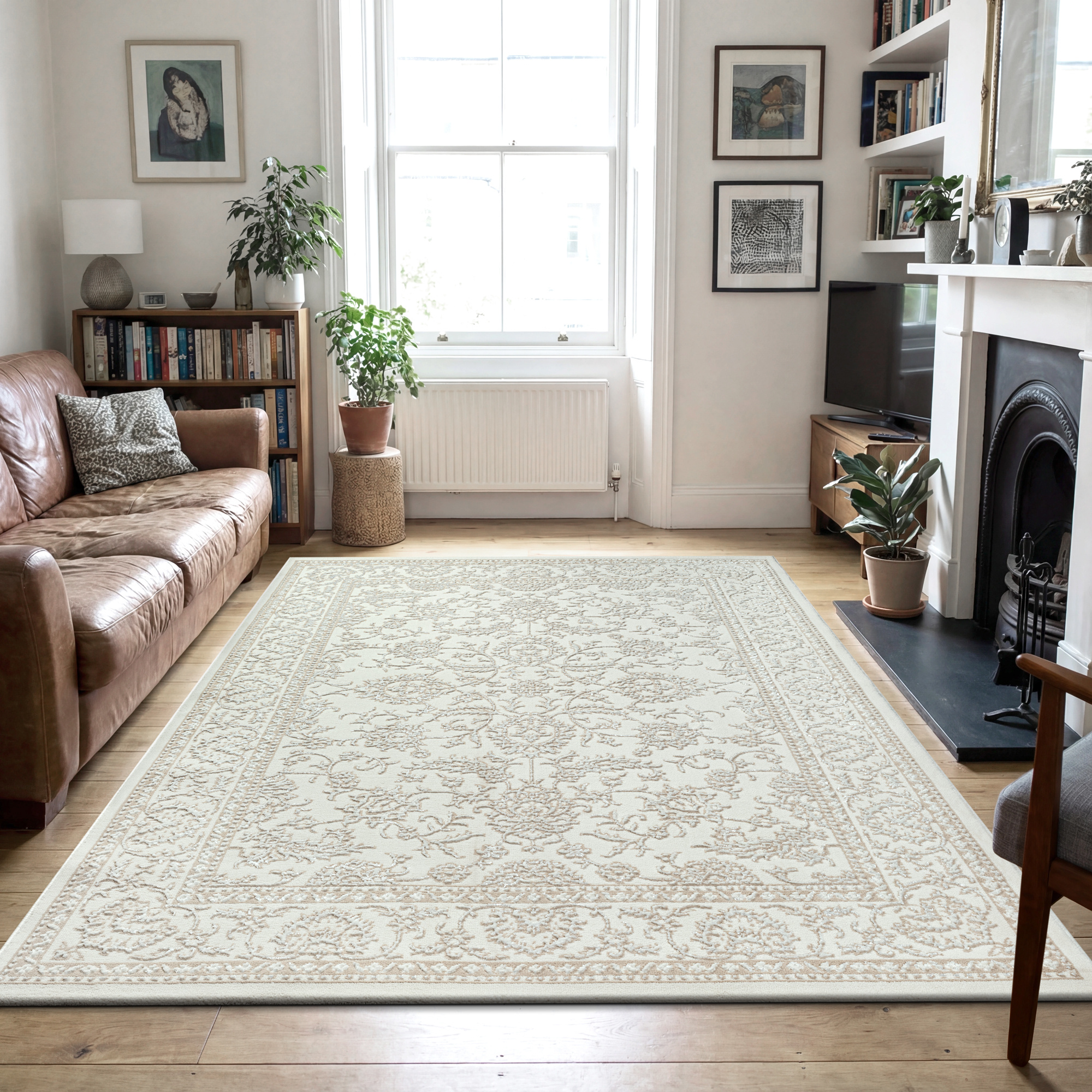Vintage vloerkleed Harmony Creme