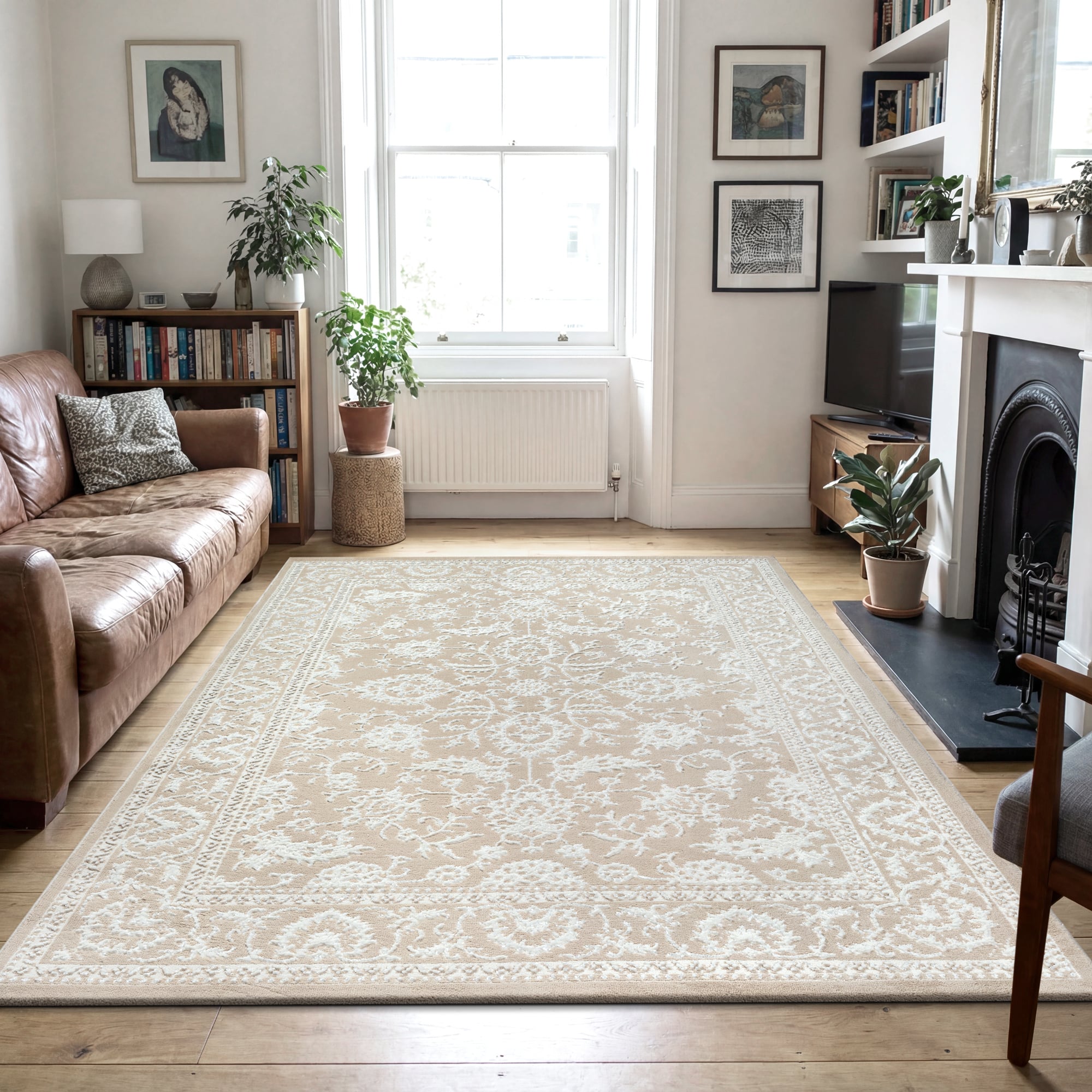 Vintage vloerkleed Harmony Beige