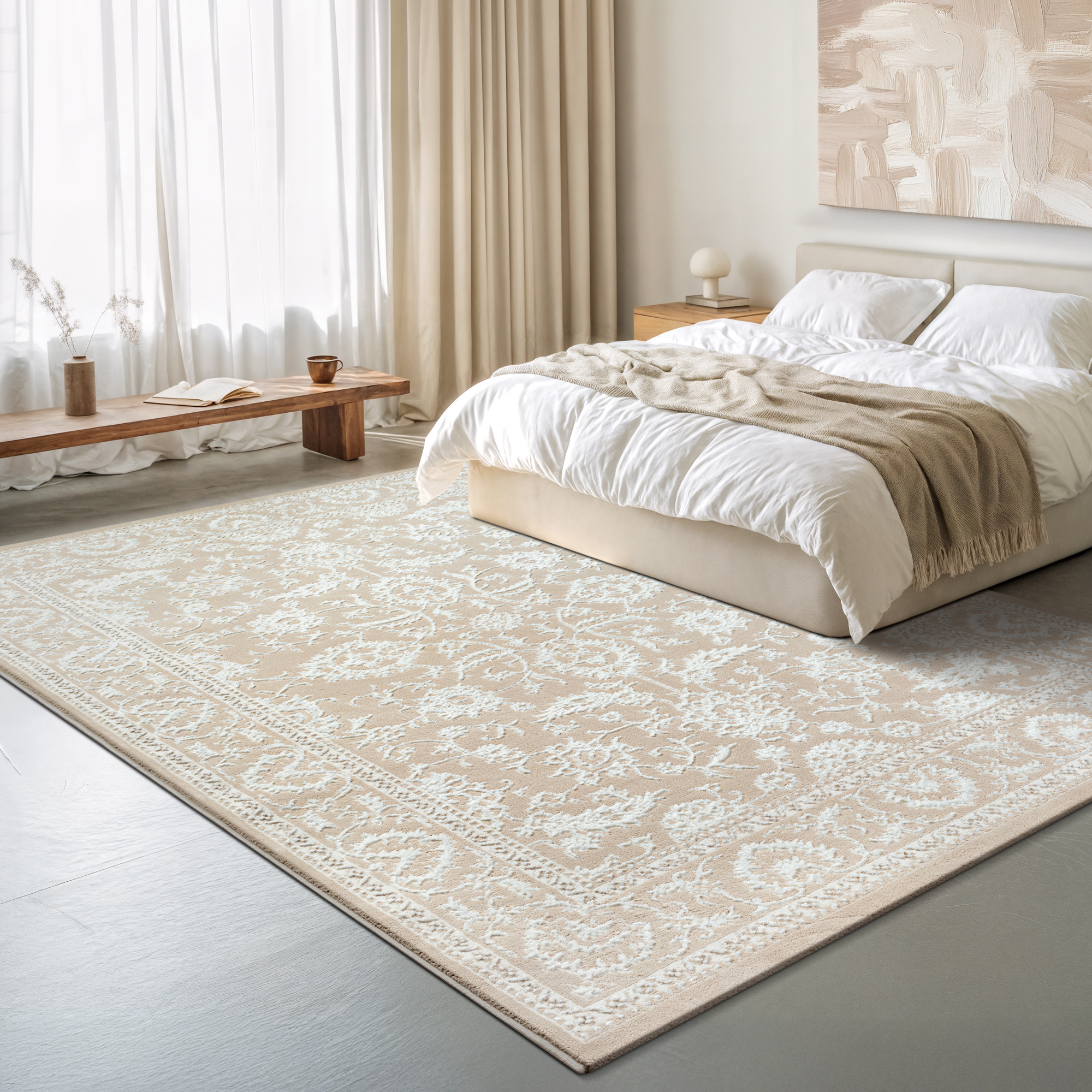 Vintage vloerkleed Harmony Beige