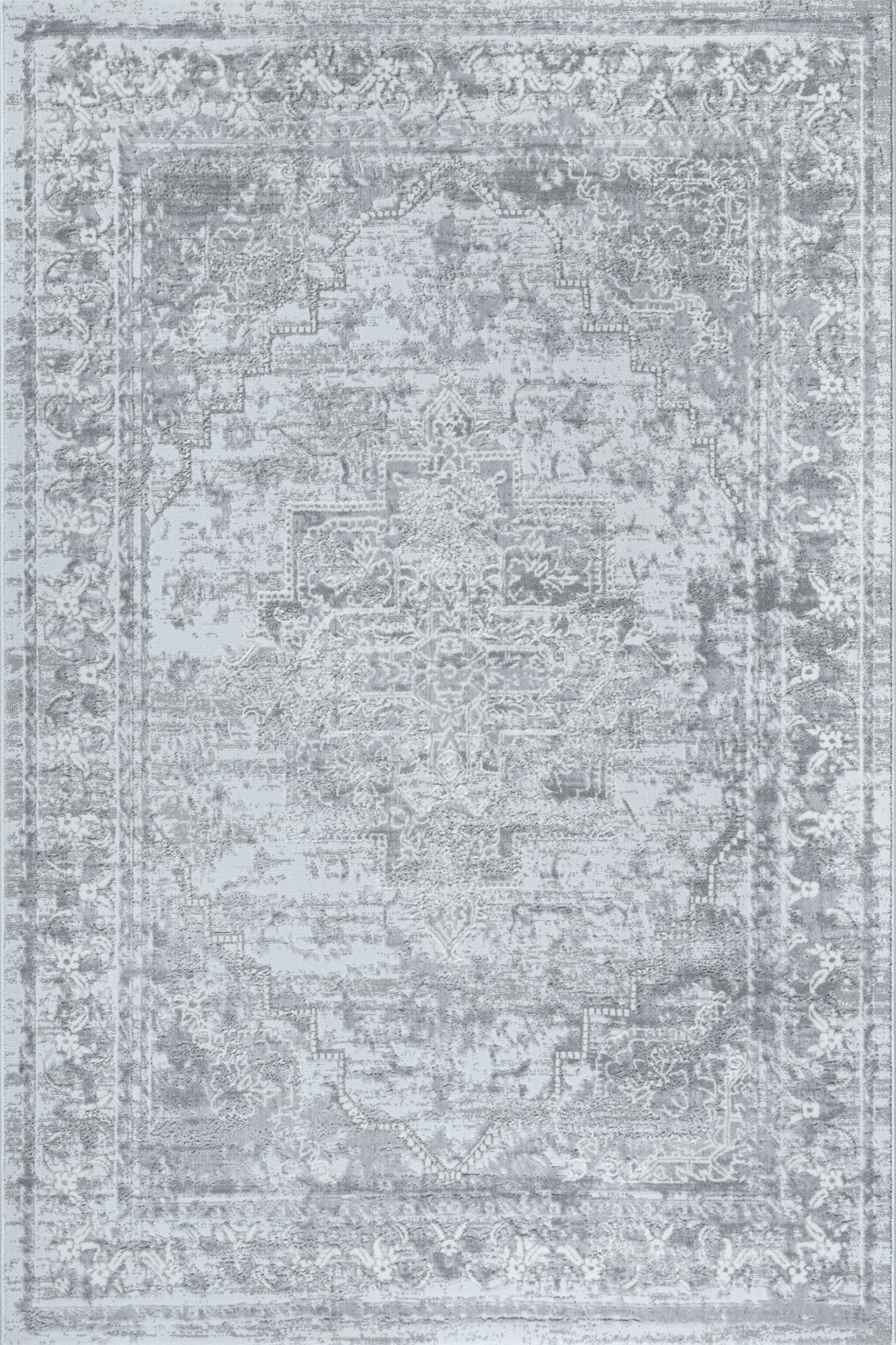Vintage vloerkleed Harmony Lichtgrijs