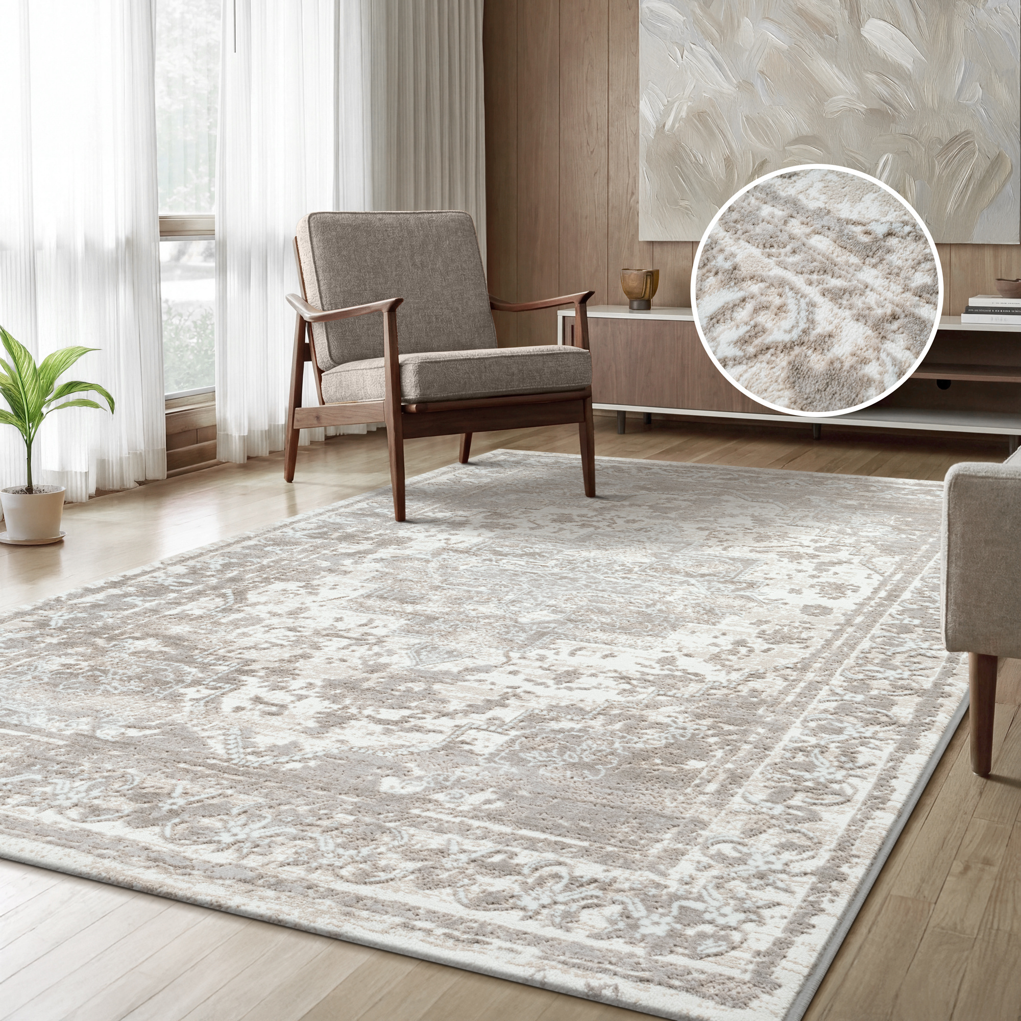 Vintage vloerkleed Harmony Beige
