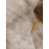 Rond Handgeweven Premium Viscose Vloerkleed Naomi Beige - 120 CM rond