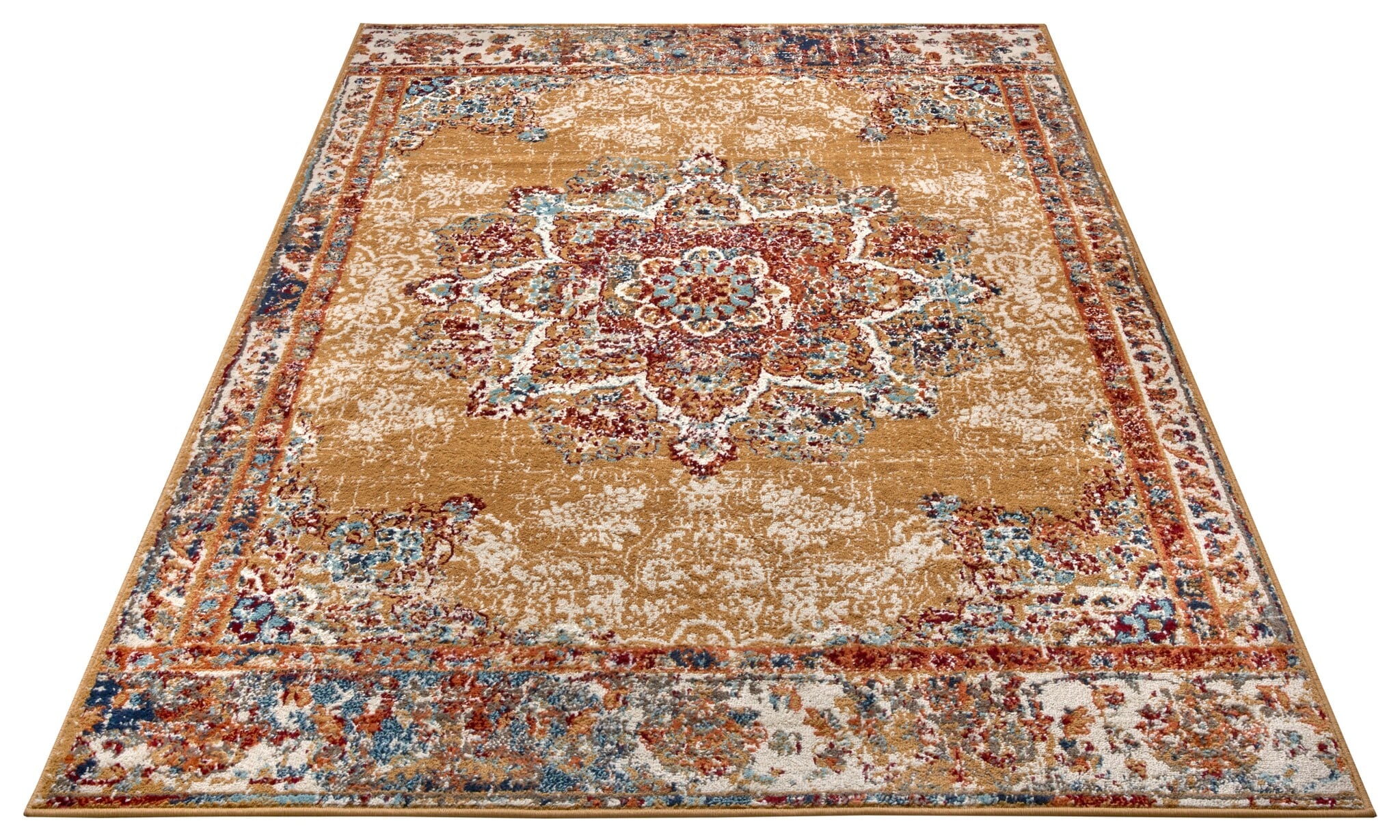 Vintage Vloerkleed Maderno Goud Multikleur - 80x120 CM
