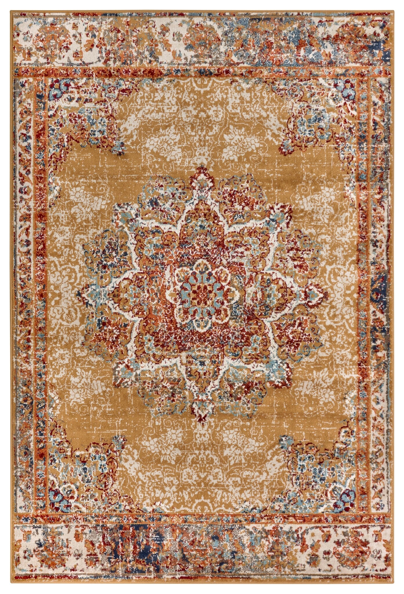 Vintage Vloerkleed Maderno Goud Multikleur - 80x120 CM