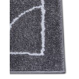Kindervloerkleed Voetbal Donkergrijs - 120x170 CM
